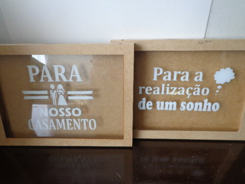 Quadro Cofre Nossos Sonhos ou Nosso Casamento-preço Unitário