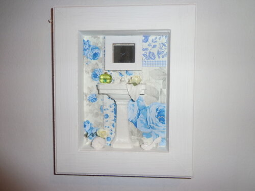 Quadro Decorativo Banheiro Florido