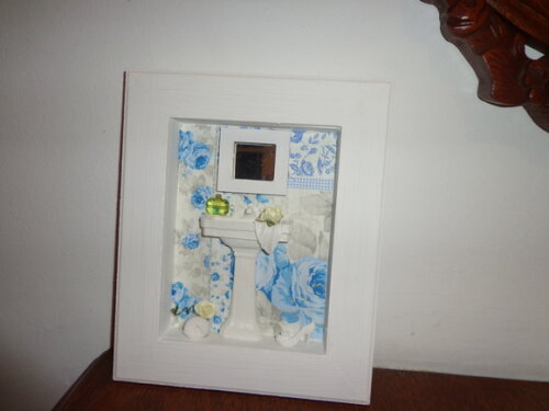 Quadro Decorativo Banheiro Florido