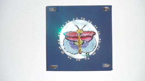 Quadro Decorativo Borboleta e Flor