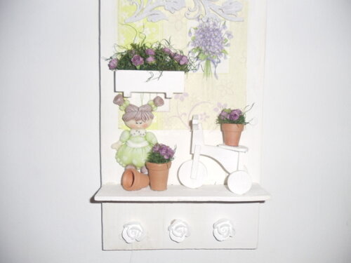 Quadro Decorativo Menina e a Bicicleta