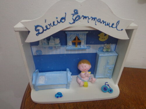 Quadro Miniatura Quartinho Azul-2