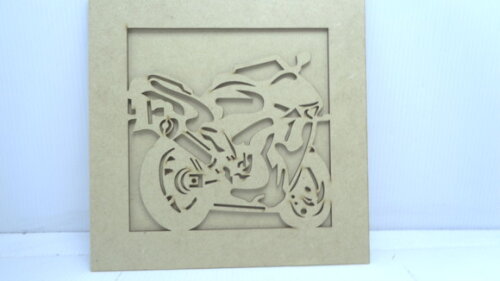 Quadro Recortado Moto em mdf