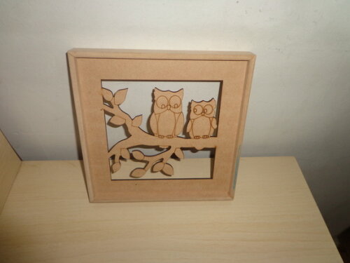 Quadro Vazado Corujas-17,50--