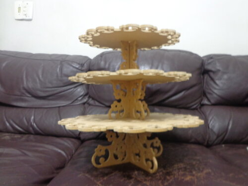 Trio Bandejas com Pé Decoradas
