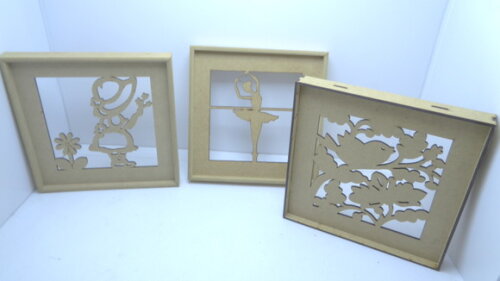 Trio de Quadros Decorativos Recortados-black Friday-35,00