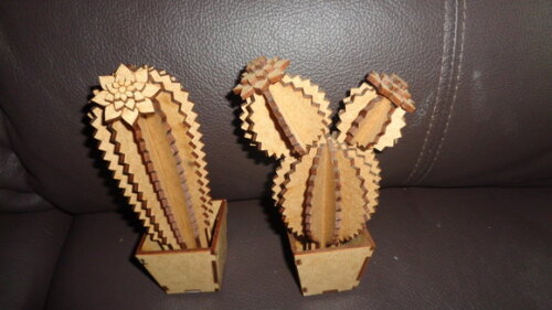 Vasinhos de Cactos em MDF