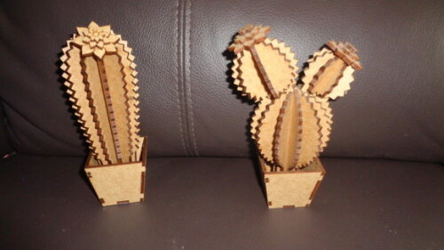 Vasinhos de Cactos em MDF