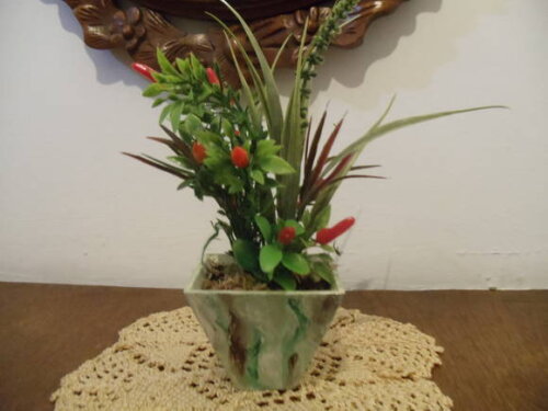 Vaso Pimenta e Folhagens