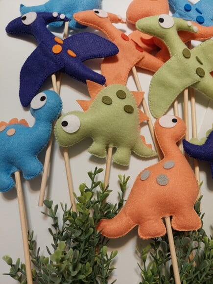 Dinossauros- Feltro no Palito