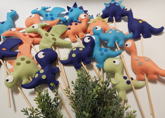 Dinossauros- Feltro no Palito