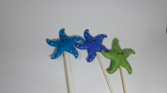 Estrela do Mar Feltro- no Palito Modelo 1