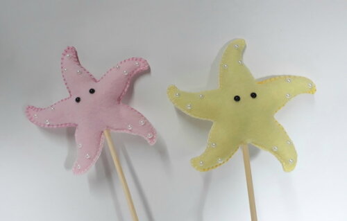 Estrela do Mar Feltro- no Palito Modelo 1