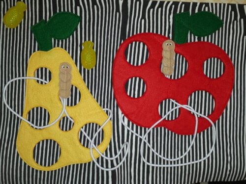 Kit -duas Frutas de Alinhavo da Diversão