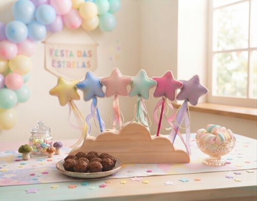 Varinha de fada  ou mágica  para decoração aniversário conto