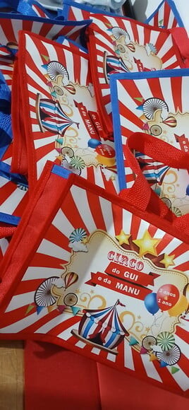 Bolsa Personalizada Tema Circo e Outros...