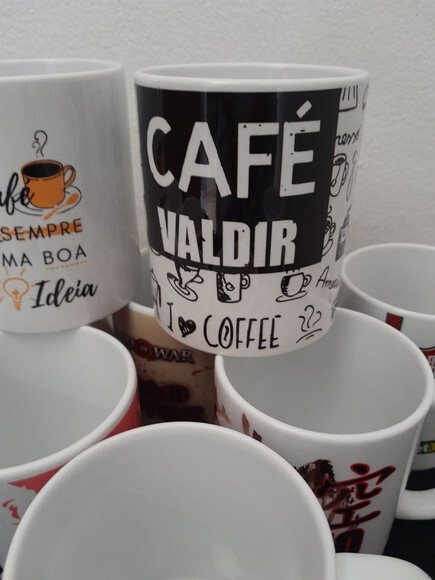 Caneca Porcelana Tema Café