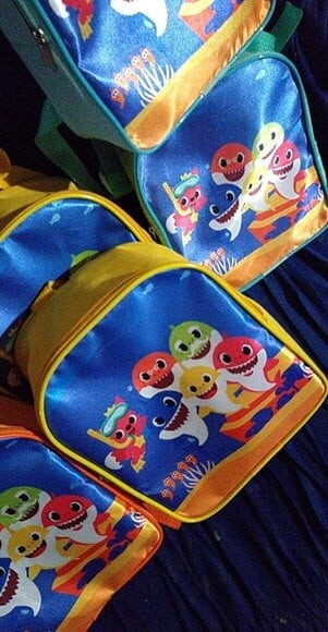 Dia das Crianças Baby Shark Mochila Personalizada