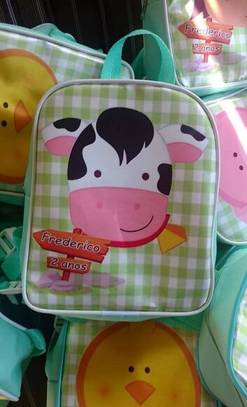 Mochila Personalizada Tema Fazendinha