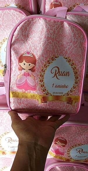 Mochila Personalizada Tema Princesa e Príncipe