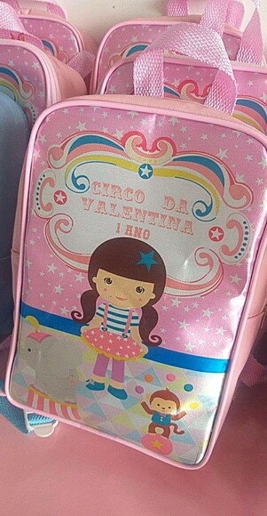 Mochila Circo Rosa Circo Azul 20x30x10