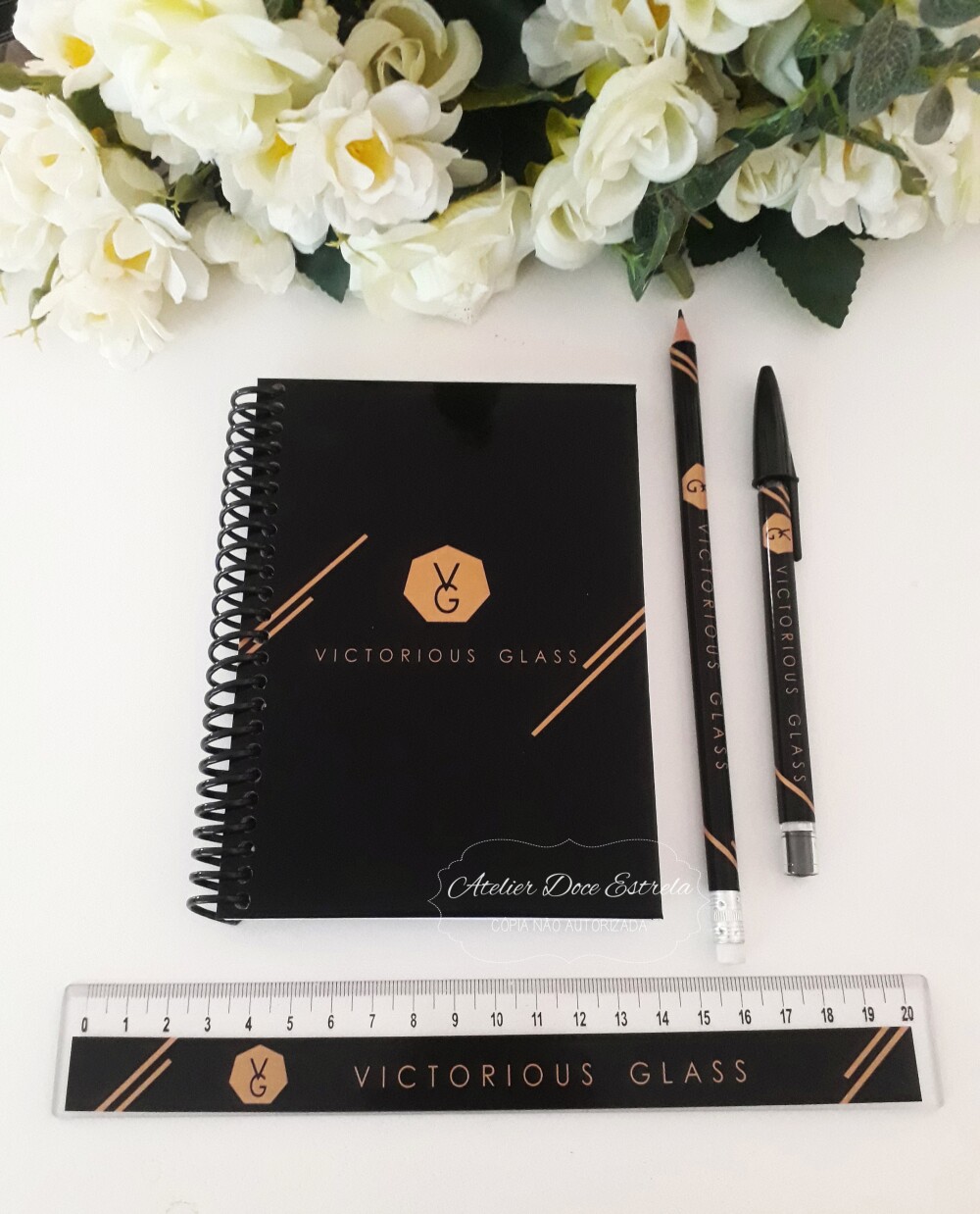 Kit de Caderno Corporativo Personalizado - Seu Logo