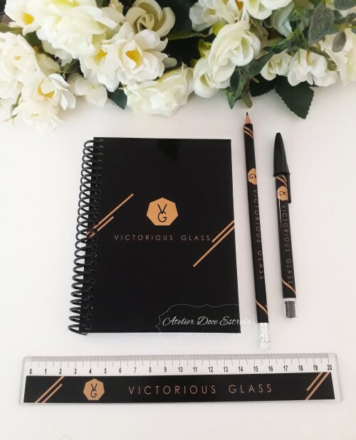 Kit de Caderno Corporativo Personalizado - Seu Logo