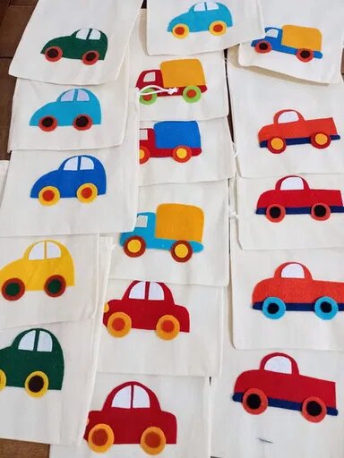 Sacolinha de tecido carros