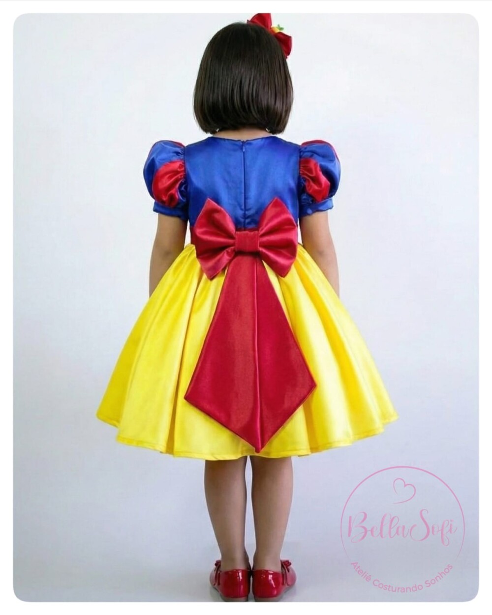 Vestido Festa Branca de Neve