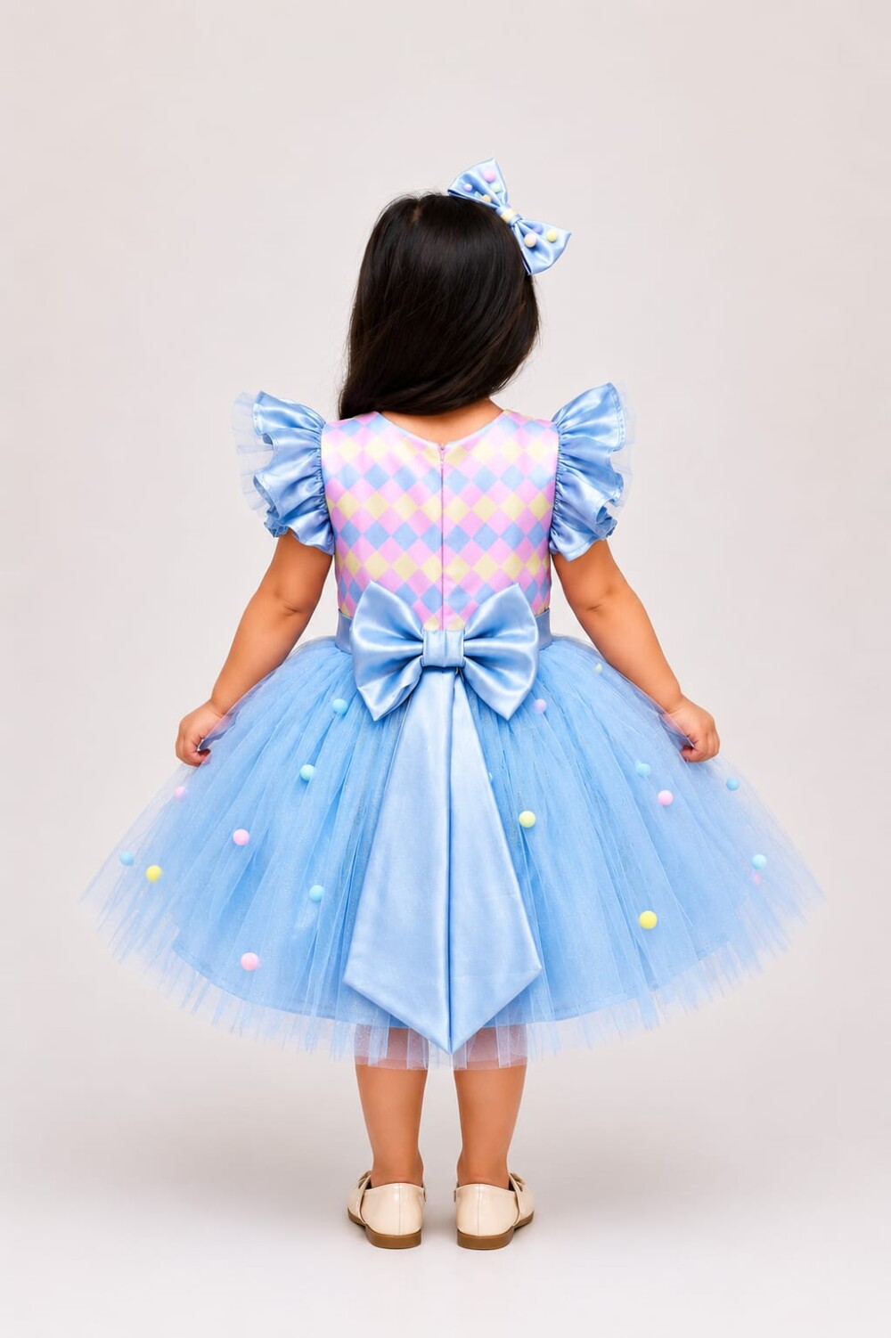 Vestido Infantil Circo Azul - Palhacinha