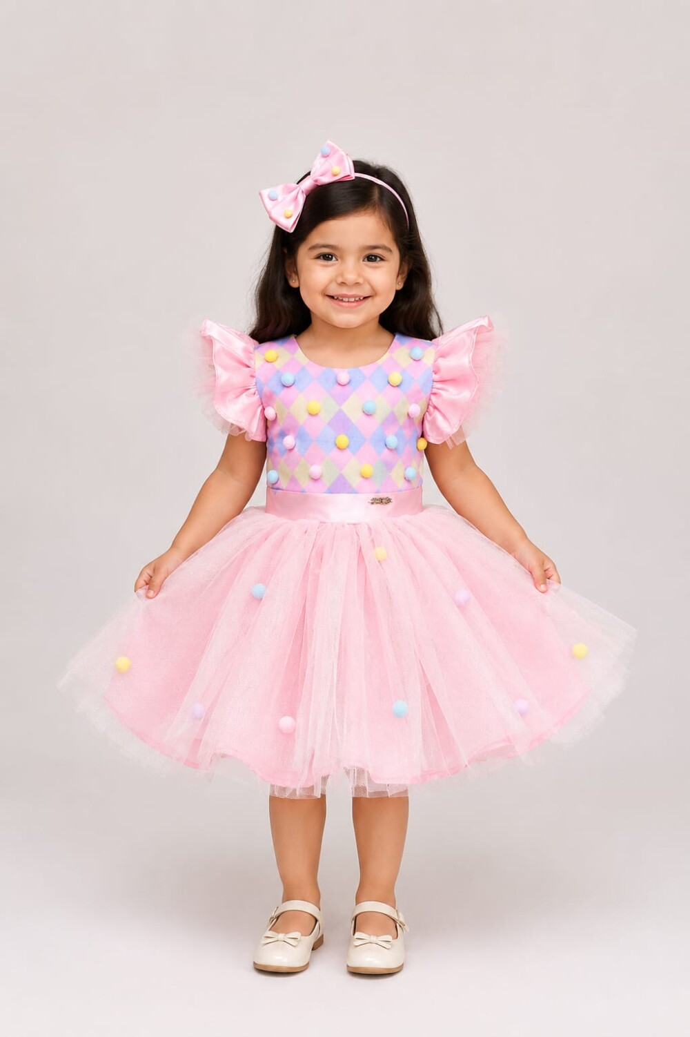 Vestido Infantil Circo Rosa - Palhacinha