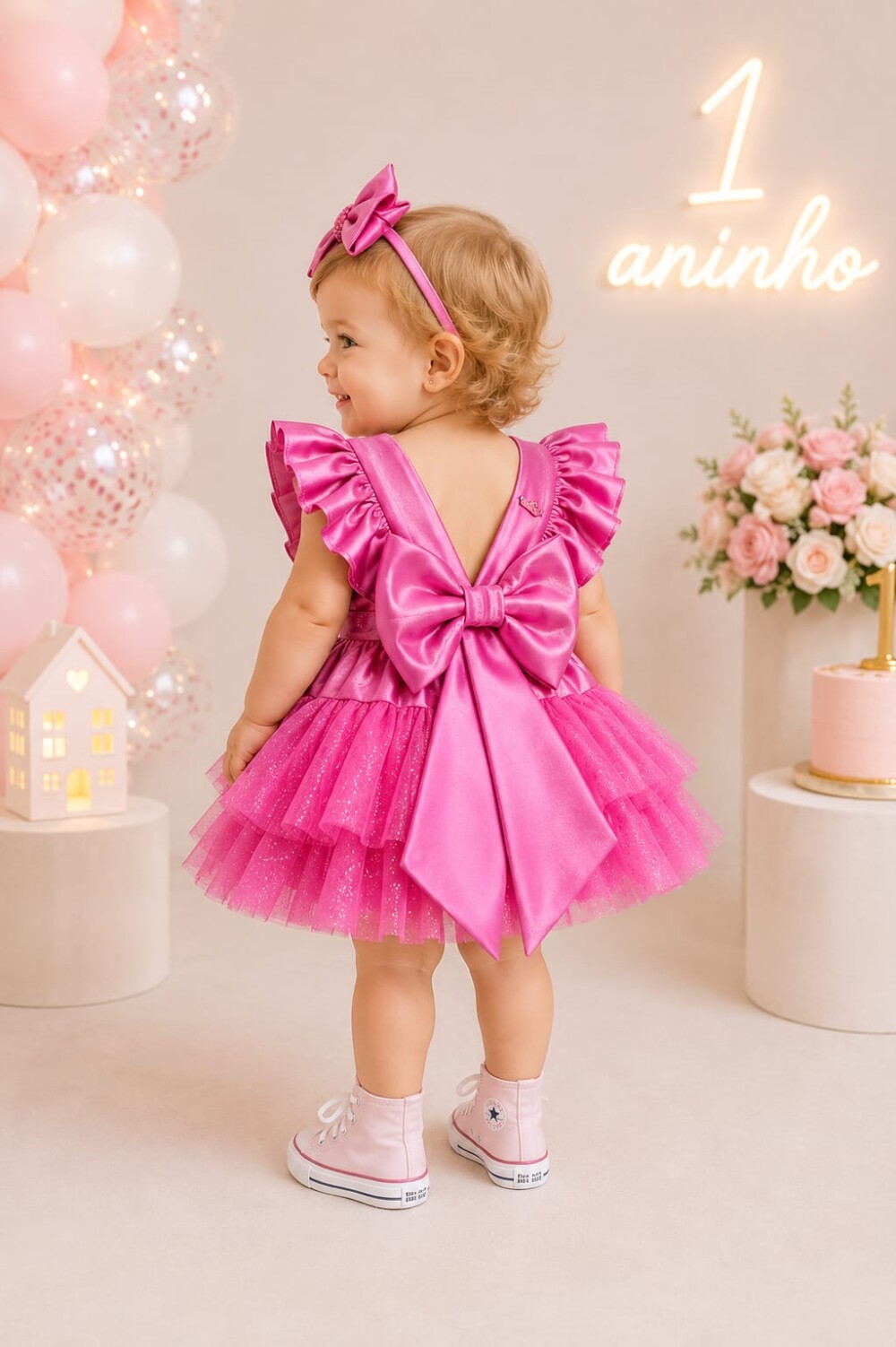 Bombacha/Romper Infantil Rosa