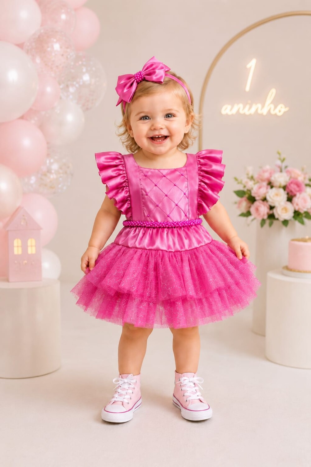 Bombacha/Romper Infantil Rosa