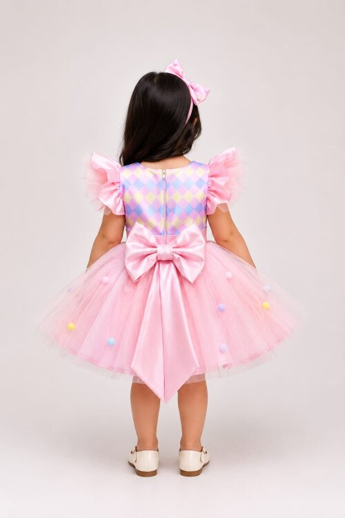 Vestido Infantil Circo Rosa - Palhacinha