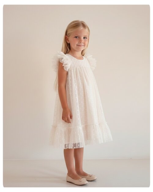 Vestido Sofia em Tule Off White