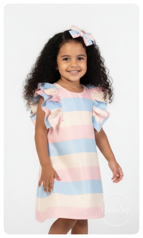 Vestido Infantil Temático Arco Íris