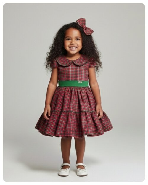 Vestido Liz Xadrez Natal