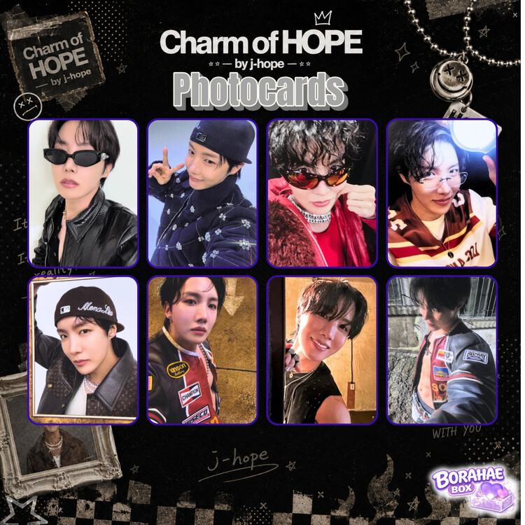 Kit de Photocards Fanmade J-Hope Charm of Hope / Alta Qualidade