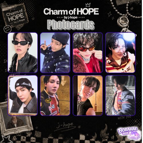 Kit de Photocards Fanmade J-Hope Charm of Hope / Alta Qualidade