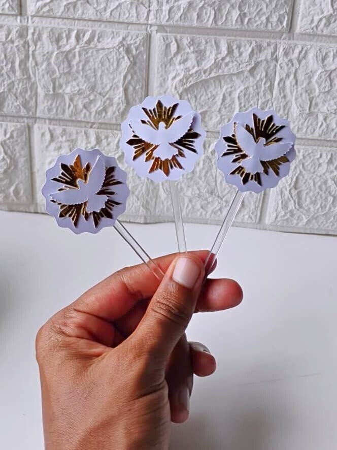 20 TOPPER PARA DOCINHOS BATIZADO LUXO