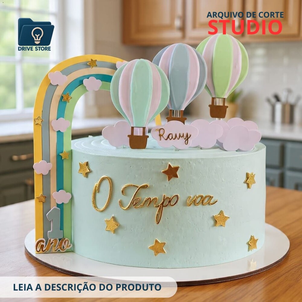 Arquivo de corte topo de bolo o tempo voa
