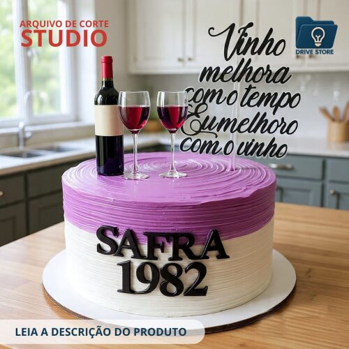 Arquivo de corte topo de bolo vinho