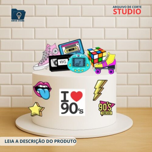 Arquivo de corte topo de bolo anos 90