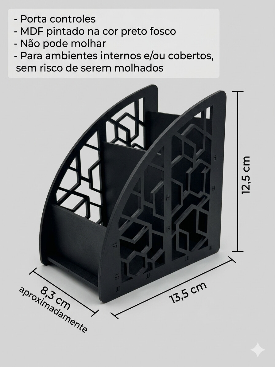 Porta controle para TV, Home Theater ou Ar Condicionado em MDF