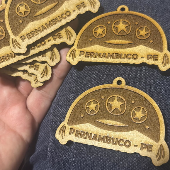 Chaveiro Personalizado em mdf com Gravação a Laser