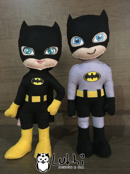 Bonecos Super Heróis em feltro