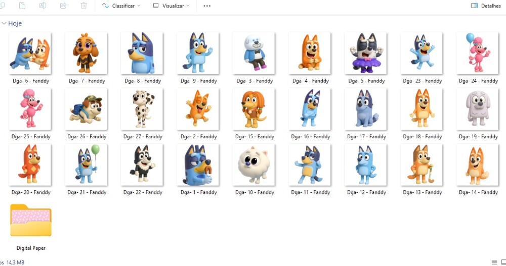 Kit Digital Bluey 3D