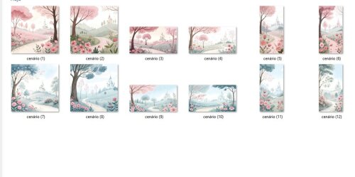 Kit Digital Princesas Cute Aquarela