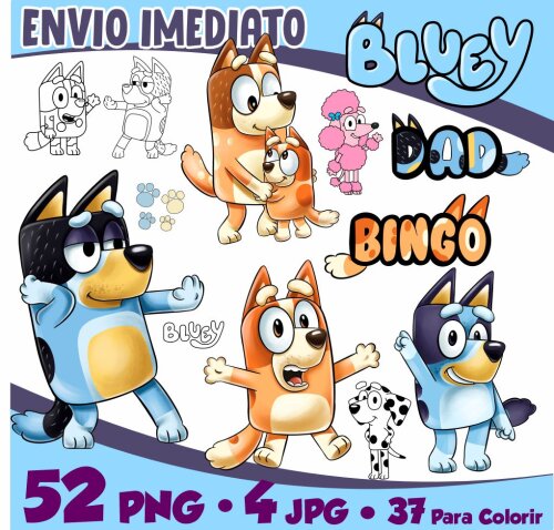 Kit Digital Bluey 3D