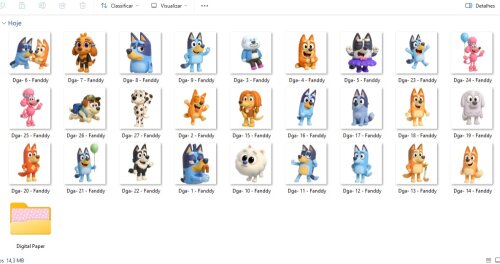 Kit Digital Bluey 3D